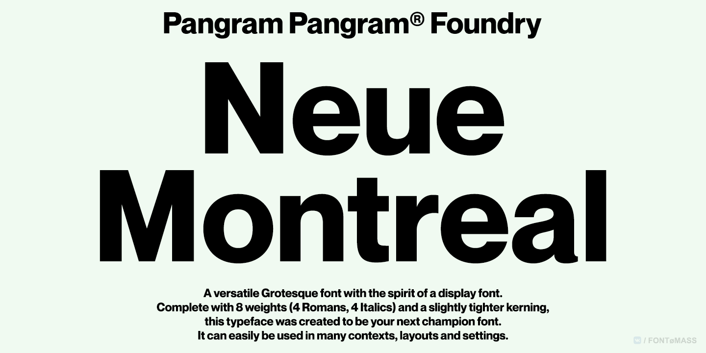 Przykład czcionki Neue Montreal Bold
